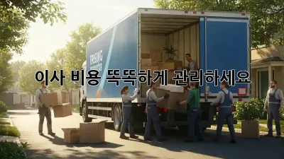 이사 비용, 똑똑하게 관리하세요!